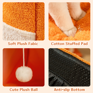 Tente pour <span class=keywords><strong>chat</strong></span> amusante en forme de barrière routière, lit confortable pour <span class=keywords><strong>chat</strong></span> avec <span class=keywords><strong>coussin</strong></span> amovible - Product Image 3