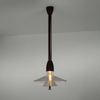 Lampe suspendue en verre ondulé de style moderne du milieu du siècle français, lampe suspendue de luxe italienne pour table à manger, hôtel, café, bar, comptoir