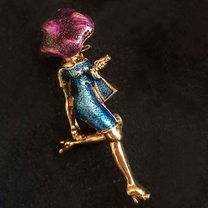 Envío Gratis broches mujer brujería de la concientización sobre <span class=keywords><strong>el</strong></span> cáncer de mama anillo de perlas de bufanda saree broche pin hijab - Product Image 3