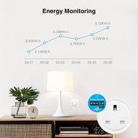 Prise intelligente WiFi Tuya TY-UK-3S, norme britannique 15A, avec contrôle Alexa et Siri pour maison connectée