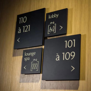 Placa de Puerta de Hotel con Número de Casa Personalizado y Letras Metálicas 3D de Acero Inoxidable con LED - Product Image 5