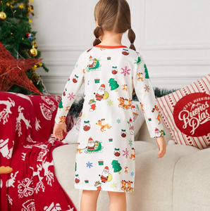 Camicia <span class=keywords><strong>da</strong></span> Notte Natalizia con Stampe Cartoon per Ragazze, Coordinati Famiglia, Graziosi Completi <span class=keywords><strong>da</strong></span> Notte per Donne - Product Image 6