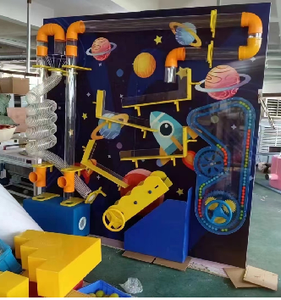 Jouer à des jeux muraux mur sensoriel avec musique balle fosse Puzzle jeux muraux aire de jeux intérieure pour enfants jeu de balle - Product Image 5