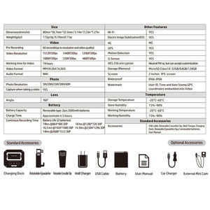 Cam-4K di etichettatura automatica delle prove con scheda Micro SD sincronizzazione Cloud 191 ore di registrazione continua per indagini da parte della polizia - Product Image 6