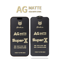 Protection d'écran en verre trempé mat AG en aluminium de haute qualité ESD Super X OG pour iPhone 17 16 Pro Max 15 14 13 12