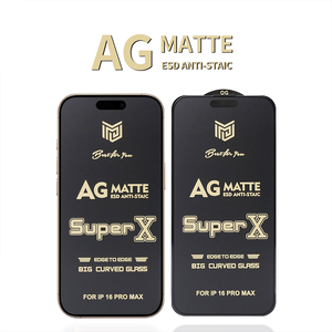 Protector de Pantalla de Vidrio Templado Mate AG de Aluminio de Alta Calidad ESD Super <span class=keywords><strong>X</strong></span> OG para iPhone 17 16 <span class=keywords><strong>Pro</strong></span> Max 15 14 1312 Vidrio Mate - Product Image 4