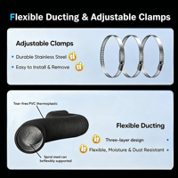 Kit complet d'accessoires pour tente de culture 3*3, lampe de culture LED à spectre complet 240W, ventilateur en ligne de 4 pouces, filtre à charbon, boîte de culture 90x90x180cm