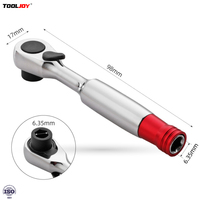 Vente en gros usine : Ensemble de clés à cliquet mini en acier inoxydable, poignée à cliquet réversible double embout 1/4 pour outils à douilles