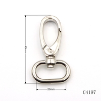 Mousqueton pivotant en nickel doré de qualité, petit fermoir pivotant en métal pour accessoires de maroquinerie