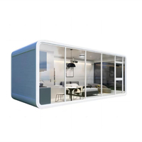 Maison de luxe écologique durable en structure acier, étanche, avec panneaux sandwich, design postmoderne, décoration personnalisable, garantie 3 ans