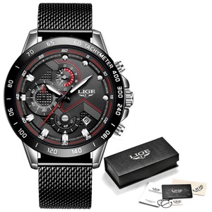 Relojes de Pulsera de Cuarzo para Hombre Lige 9929, Relojes de Lujo Luminosos de Acero Inoxidable Resistentes al Agua para Hombre - Product Image 3