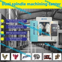 Nouveau centre d'usinage CNC vertical à double broche de haute précision pour système de contrôle destiné à la production de pièces automobiles et aérospatiales