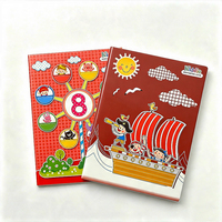 Cuaderno Escolar Personalizado de 200x148mm para Niños, 80 Hojas, Papel Rayado, Encuadernado con Grapa, con Cubierta Impresa a Todo Color, OEM