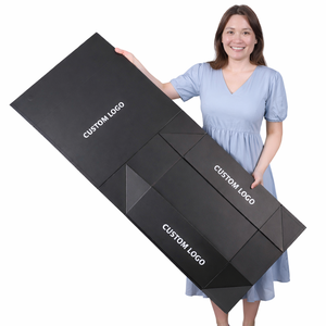 Customized Luxury Printed Large Foldable Magnetic Rigid Paper Packaging Gift <b>Box</b> for Luxury Garment and Wedding Dress - Product Image 1