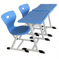 Ensemble table et chaise de maternelle moderne avec panier de rangement et crochet pour sac à dos, mobilier scolaire coloré pour enfants, conception OEM