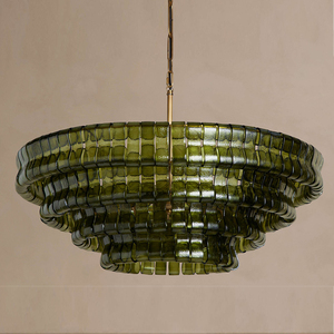 <span class=keywords><strong>Lampadario</strong></span> Moderno di Lusso da 36 Pollici per Soggiorno, Camera da Letto e Sala da Pranzo, in Vetro <span class=keywords><strong>Verde</strong></span> - Product Image 1
