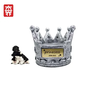 Produk Baru terlaris guci kremasi peliharaan berbentuk mahkota untuk guci anjing kucing Urn anjing untuk eshen