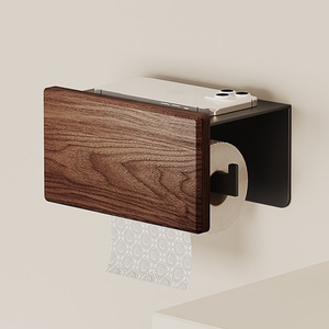 <span class=keywords><strong>Porte</strong></span>-<span class=keywords><strong>papier</strong></span> <span class=keywords><strong>toilette</strong></span> mural adhésif en <span class=keywords><strong>bois</strong></span>, <span class=keywords><strong>porte</strong></span>-<span class=keywords><strong>papier</strong></span> <span class=keywords><strong>toilette</strong></span> en <span class=keywords><strong>métal</strong></span> avec tablette pour téléphone - Product Image 2
