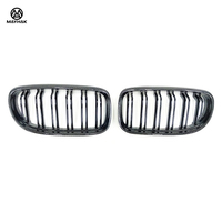 Grille de calandre de voiture en fibre de carbone d'usine remplacement automatique double rein grilles de pare-chocs avant pour BMW série 3 E90 LCI