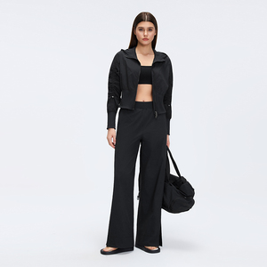 Pantalon taille haute Xsunwing pour femme – Yoga, sport, décontracté, coupe droite, taille élastique, jambe large, amincissant, ample, course à pied WD26091 - Product Image 4