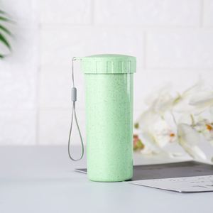 Mug à café écologique, portable, réutilisable, à double paroi, en plastique biodégradable, en paille de blé - Product Image 3