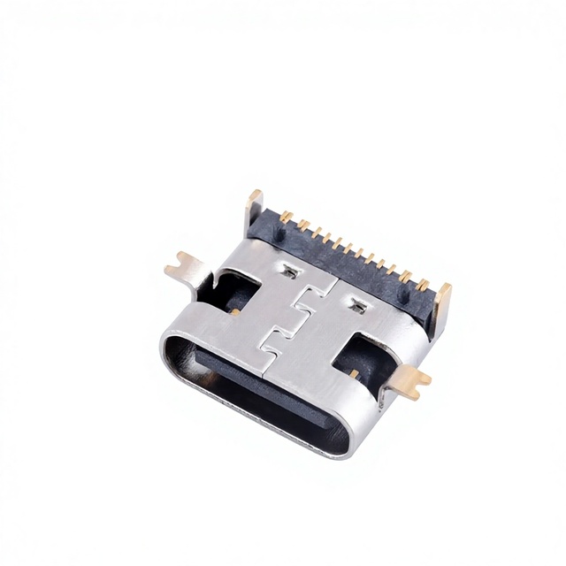 Factory Direct Type-C 16P Front and Rear Plug USB 31 Female Connector Socket with Copper & LCP Material