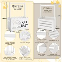 Panier de naissance en bois, coffre de rangement en bois, panier de rangement pour bébé avec poignée, caisse en bois