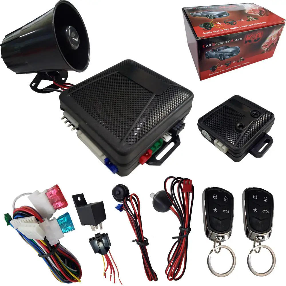 One Way Car Alarm Car Alarm System Universal Sensor Controller Build Color Design Vibration Package DC 12V Voltage car alarm