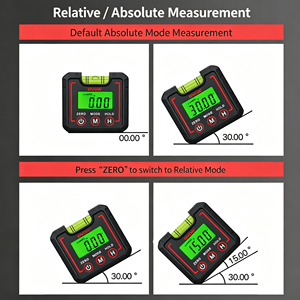 Inclinómetro Digital con Base Magnética y Pantalla LED, Medidor de Ángulos con Precisión de 0.1 Grados para Ajuste de Máquinas - Product Image 2