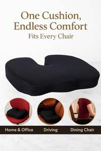 Coussin orthopédique en mousse à mémoire de forme pour le coccyx et coussin de chaise pour soulager les douleurs du coccyx - Product Image 2