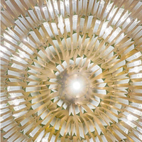 Lobby d'hôtel de luxe et villa grand lustre LED moderne-plafonnier en cristal rond avec interrupteur de commande, adapté à un usage domestique