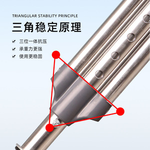 Crutch Aluminum Alloy Height Adjustable Anti Slip Durable Light <b>Weight</b> Medical Walking Aid For Patients - Product Image 2