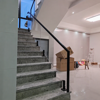 Rampe d'escalier moderne sans cadre en verre trempé, en alliage d'aluminium, avec profilé en U, résistante à la rouille, pour balcon