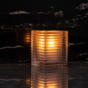 LED蜡烛灯支架玻璃容器蜡烛灯磨砂家庭浪漫装饰氛围灯