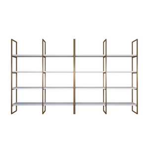 ชั้นวางของโลหะติดผนังแบบลอยแขวนโบราณชั้นวางหนังสือติดผนังแบบแขวน4ชั้นสำหรับบ้านสำนักงานหรือห้องนั่งเล่นเฟอร์นิเจอร์ - Product Image 1