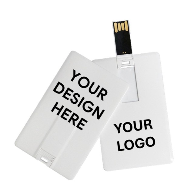 Promotional Gifts Plastic Card USB Flash Drives Customizable Logo Portable Custom USB Drive 8GB 16GB USB Stick 2.0 3.0 U Disk
