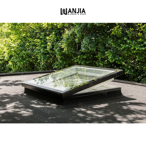 工場直接ODMOEMアルミニウム屋根窓アルミニウムガラス天窓アルミニウム窓二重ガラストップハング窓 - Product Image 3