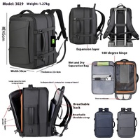 Ransel Oxford Kapasitas Besar Tahan Air, Dapat Diperluas, Unisex dengan Antarmuka USB untuk Laptop Bisnis dan Perjalanan Sehari-hari