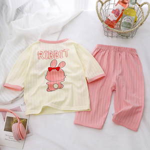 Costume coton été nouveau bébé pyjamas garçons Homewear filles climatisation vêtements vêtements pour enfants - Product Image 3