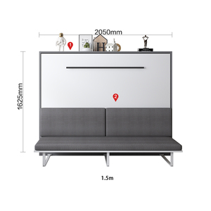 Sofá plegable de pared con <span class=keywords><strong>mecanismo</strong></span> de herrajes, <span class=keywords><strong>cama</strong></span> plegable de fábrica, WT-B05 - Product Image 2