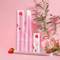 Petit rouge à lèvres changeant de couleur à la saveur de fraise, baume à lèvres hydratant longue durée anti-dessèchement pour filles