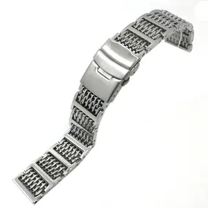 High quality 20mm 22mm 24mm Smart Watch Strap 22mm Removable Stainless Steel Mesh Watch Band Strap