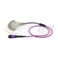 MTP LC PC UPC kabel Patch serat optik LSZH jaket luar kabel Mini dengan 0.9mm Cabang peralatan untuk serat optik