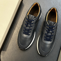 Baskets en cuir véritable pour hommes, à lacets, style rétro, chaussures de marche en cuir pleine fleur, décontractées et habillées, style italien, luxe original