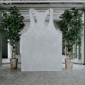 Vente en gros, vente chaude, débardeur pour homme, tricoté, décontracté, écologique, respirant, séchage rapide, col rond, uni, sport, gym, polyester - Product Image 3