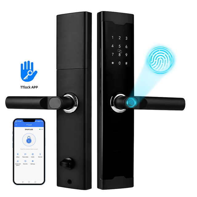 Home Use Fingerprint Password Digital Intelligent Lock NFC Key Card Tuya Door Lock TTlock Ble App Smart Electronic Lock