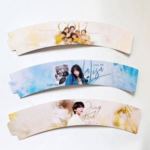 Manchons personnalisés pour gobelets à café en papier 9oz 10oz avec support isotherme cadeau Kpop Cupsleeve - Product Image 3