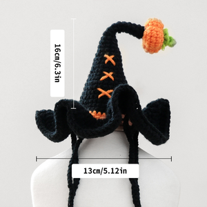 Chapeau de Noël pour chien et chat, mignon, en forme d'arbre de Noël dégradé, en laine, accessoires de fête - Product Image 5