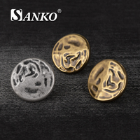 Bouton de jean rond en alliage de zinc martelé antique personnalisé SANKO pour manteau, blazer, accessoires vestimentaires