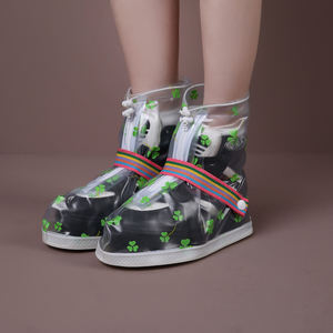 Nouvelle Mode Quatre couleurs Impression femmes En Plein Air Chaussures De Pluie En Plastique anti-dérapant Bottes Imperméables Couvre Les Couvre-chaussures de Pluie - Product Image 3